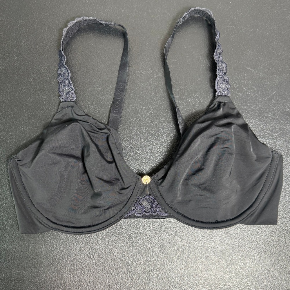 Natori Pure Luxe Black Seamless Underwire Contour Bra 34C